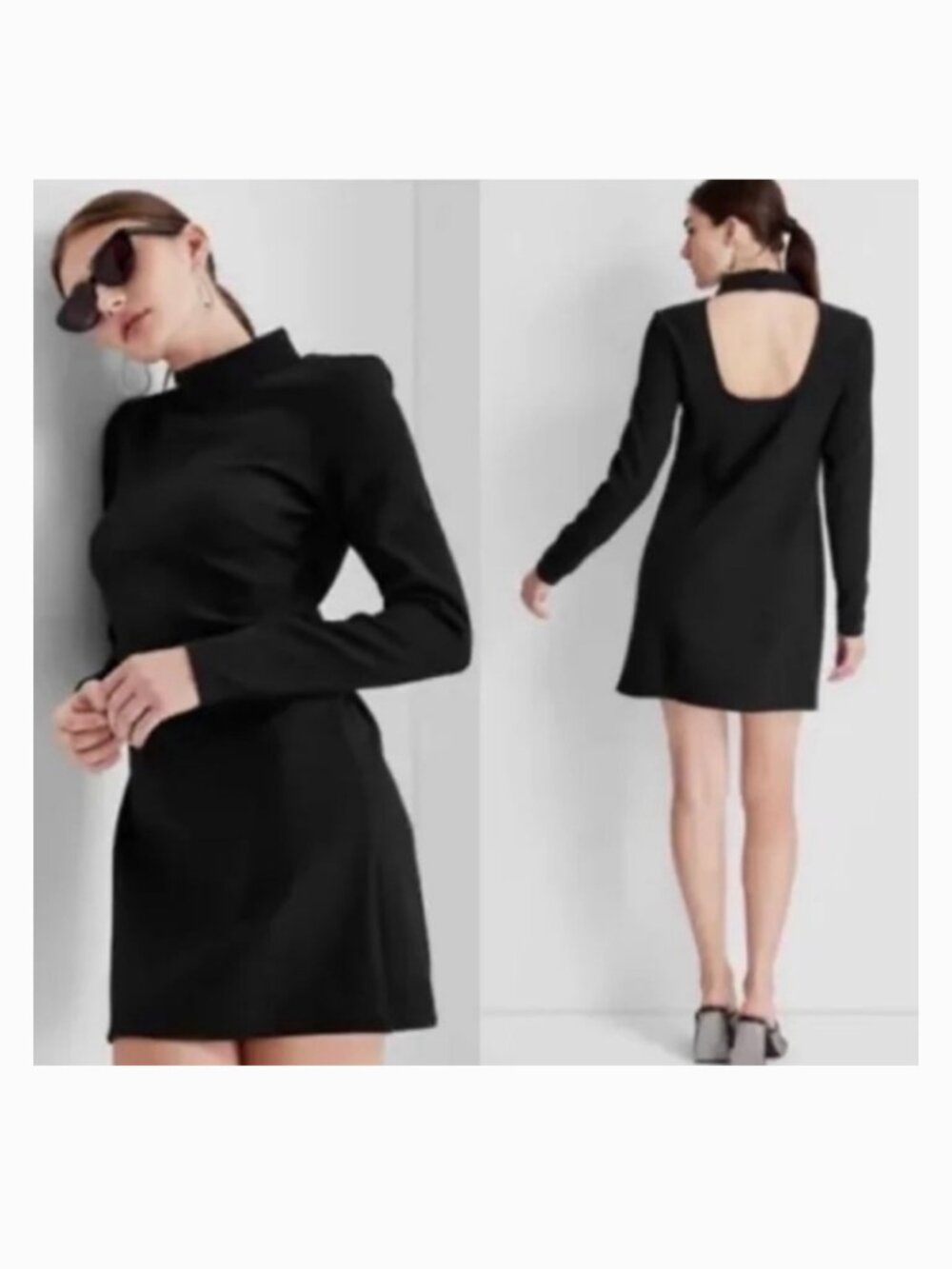 Future Collective Black Minidress Size Large